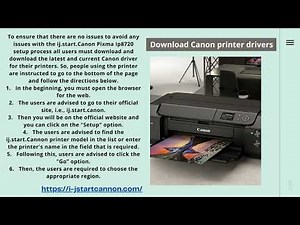 How to set up your ij start canon printer pixma ip8720 video