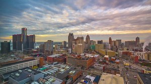 Detroit Michigan Usa Downtown Cityscape Time Stock Footage Video (100% Royalty-free) 1060740496 | Shutterstock