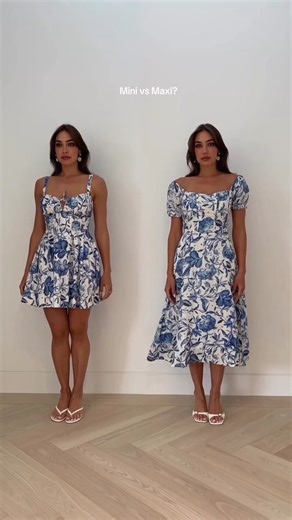 Floral Fiesta 🥀 Linen Mini or Maxi Which is Your fav🌼 #fashion #model #beauty #style #outfit #shorts