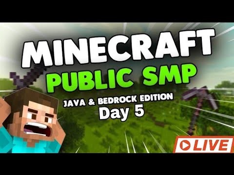 Day 5 Minecraft Public SMP Join In Live