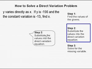 How to Solve a Direct Variation Problem