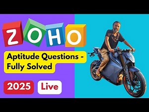 Zoho Aptitude Questions and Answers 2025 - Live session