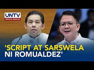 Sen. Chiz says Romualdez is the mastermind behind the alleged 'script' that implicates some senators