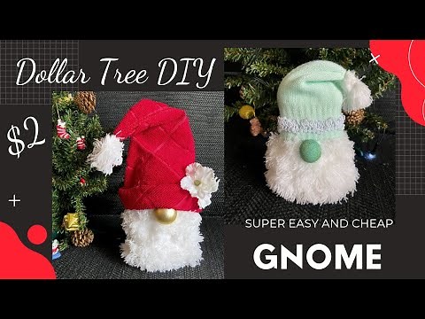 DIY Dollar tree gnomes | Easy Gnome DIY Using Dollar Tree Items | Mop Pad Gnome