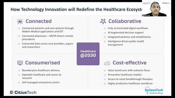 1.1K views · 29 reactions | Our VP & Head of Healthcare Technology Consulting, Ravinder Singh speaks briefly about the 4 Cs of healthcare transformation. Watch the video to know more! | CitiusTech | Facebook