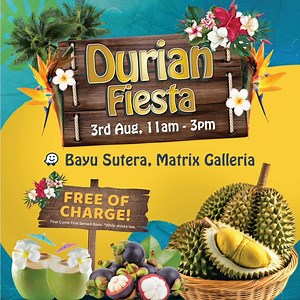 6.3K views · 32 reactions | Gear up, durian lovers! Get ready to indulge in our ultimate durian feast! Mark your calendars this August 3rd, and join us at Bayu Sutera @ Bandar Sri Sendayan for a mouthwatering durian feast and a day full of fun activities. Don’t miss out on this flavorful adventure! #MatrixConcepts #BayuSutera #DurianFiesta | Matrix Concepts Holdings Berhad | Facebook
