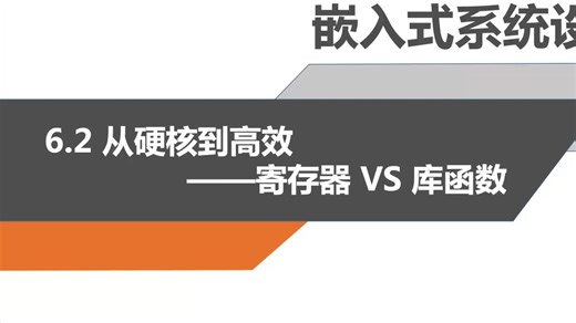 2 《嵌入式系统设计》授课视频：从硬核到高效—寄存器 VS 库函数