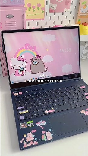 cute mouse cursor 💻🩷 #kawaii #cute #pink #laptop #aesthetic #shorts