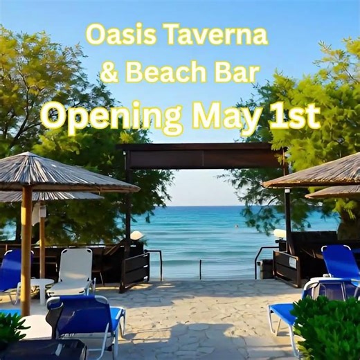 Oasis Taverna & Beach Bar Zakynthos 🌴 Opening May 1st 2026