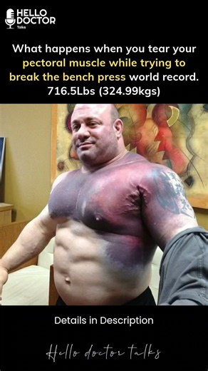 One lift. 716.5 lbs. A devastating pectoral tear that shows the risks behind world-record strength.
