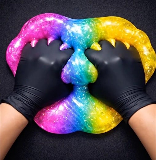 Color Changing Slime Satisfying Crunch🫟