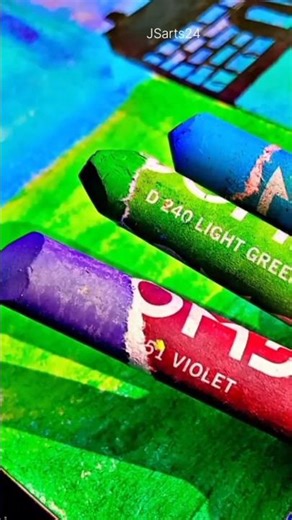 Simple And Beautiful Scenery Drawing | Oil Pastel Drawing || #jsarts24