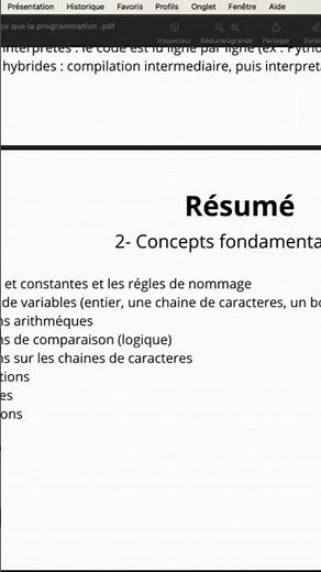 Résumé la programmation informatique pour débutants