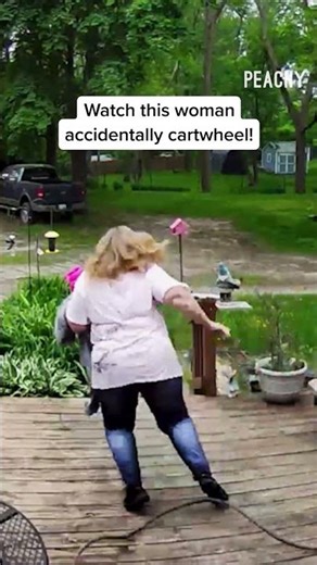 When you surprise yourself with your athleticism! 😂 #fails #cartwheel #gymnastics #CCTV #shorts