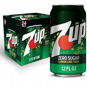 7UP Zero Sugar Lemon Lime Soda Pop, 12 fl oz, 24 Pack Cans