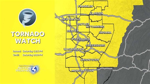 Tornado watch ends in Western Pennsylvania