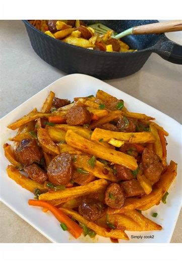 Delicious Sausage and Potato Fry Recipe