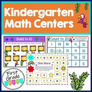 Kindergarten Math Centers - 25 Centers and Games