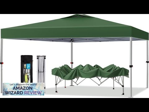 PHI VILLA Pop-up Canopy 10x10 Patio Tent Instant Gazebo Canopy with Wheeled Review