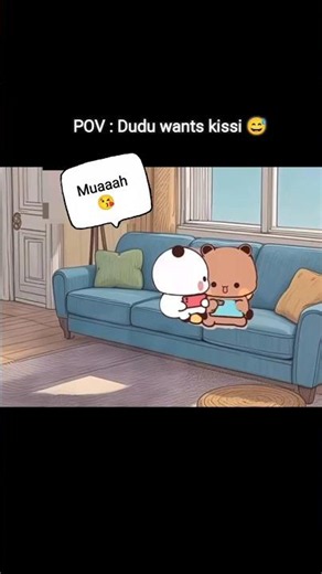 Dudu wants kissi ❤️🥰 cute bubu dudu #shorts #bubu #dudububu #cartoon #animation