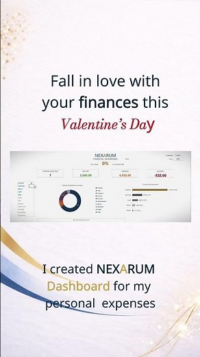 All your finances in one simple Excel dashboard 💘