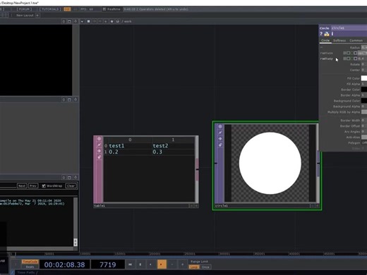 touchdesigner中table DAT中的参数链接