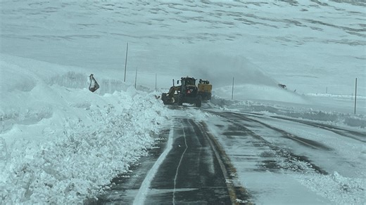 Plows begin clearing Trail Ridge Road in Rocky Mountain National Park