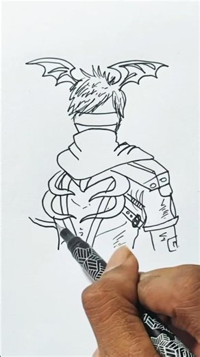 easy drawing free fire bundle drawing #drawing #art #shortsfeed #shortsviral #shorts #viral