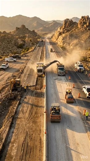 Desert highway transformation 👨‍🔧🌲 #shorts #usa #trendingshorts