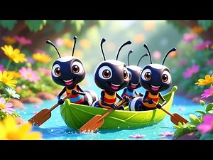 Row Row Your Boat – Ant Version | Cute Ant Adventure Song for Kids