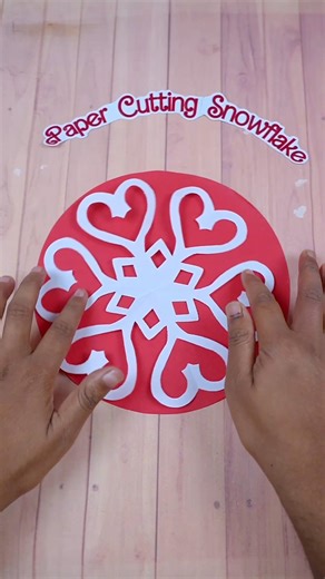 Amazing Love Shape Paper Snowflake | Easy DIY Craft ❤️❄️