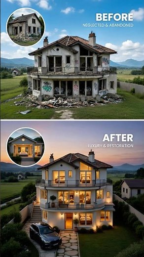 Abandoned Family House Restored Into a Stunning Dream Home! #timelapse #beforeandafter #home