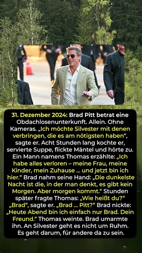 Brad Pitts herzerwärmende Neujahrsfeier im Shelter #hollywood