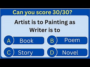 The Ultimate Analogy Quiz - Verbal Reasoning 002