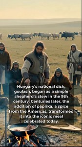 What is now Hungary's national dish started as a simple meal for shepherds back in the 9th century. Originally, goulash was a humble stew made by Magyar herdsmen on the great plains. They would dry meat in the sun, pack it into bags, and simply add water to cook it over a campfire. The name itself, gulyás, is the Hungarian word for herdsman or cowboy, a direct nod to the men who created it. For centuries, this dish was a simple, unseasoned meal. It completely changed with an ingredient that didn