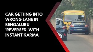 2.8K views · 24 reactions | #Watch: Car getting into wrong lane in Bengaluru 'Reversed' with instant karma A man was fined by the Bengaluru traffic police for driving in the wrong lane. The man's car, with a Haryana number plate, was captured in a Twitter video attempting to reverse on the opposite side of the road. | IndiaToday NE | Facebook