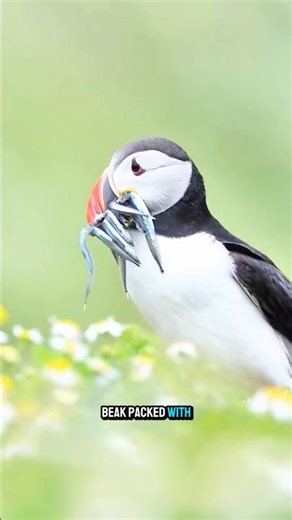 Atlantic Puffin Catches 20 Fish at Once 🐟 | Amazing Sea Parrot Hunting Skills