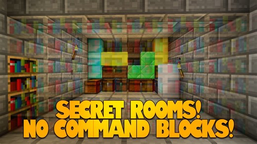 Minecraft Redstone | SECRET ROOMS | Hide Your Stuff | No Command Blocks (Minecraft Redstone)