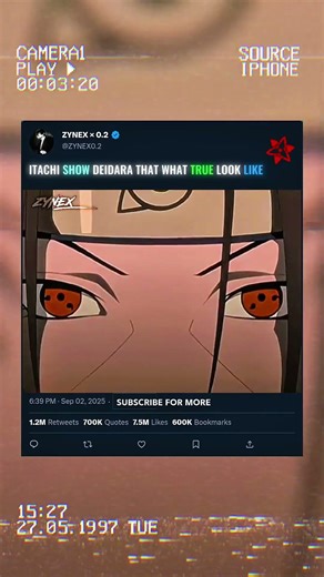 DEIDARA COOKED BY ITACHI ☠️