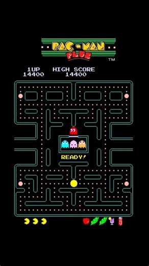 Pac-Man Plus – 05 Classic Arcade Gameplay#shorts