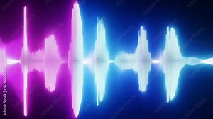 Audio Spectrum Visualizer: visual of audio waves, characterized by peaks and valleys that show the amplitude of the sound at different points in time footage Stock Video