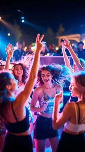 💃 Energetic Night Party Dance – Stunning Girls on the Dance Floor