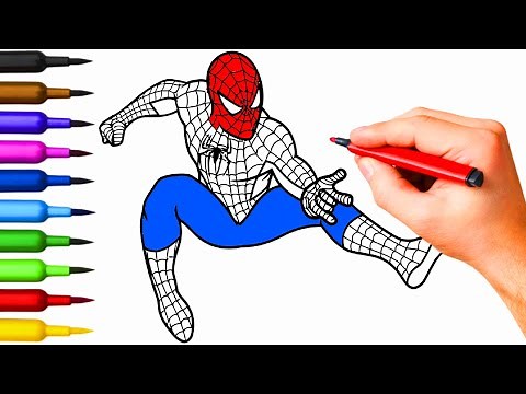How To Color Spider Man | Classic Spidermen Coloring
