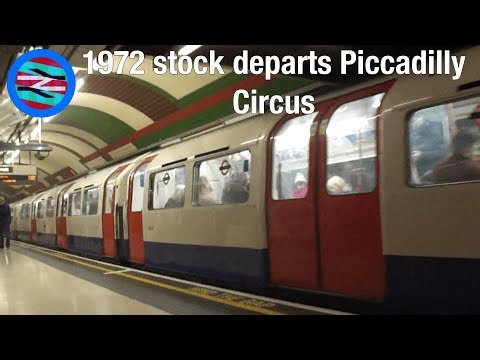 Bakerloo line 1972 stock departing Piccadilly Circus