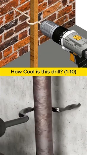 How S-Shaped Drill Bit Works: Insane Flexible Hole Secret 🤯🔥 #shorts