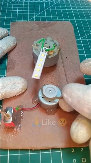 how to make mini generator #dcmotor #experiment #craft #shorts