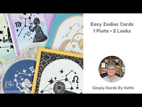 Easy Handmade Zodiac Cards: Inked vs Foiled with Spellbinders Block Print Zodiacs