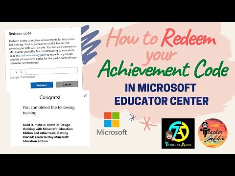 How to Redeem Achievement Code in Microsoft Educator Center