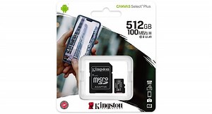 Kingston Canvas Select Plus microSDXC 512 GB UHS-I (Speed Class 3 / Video Speed Class 30) (SDCS2/512GB)