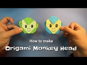 How to make a Paper Origami Monkey Head | Origami Monkey | #origami #monkey